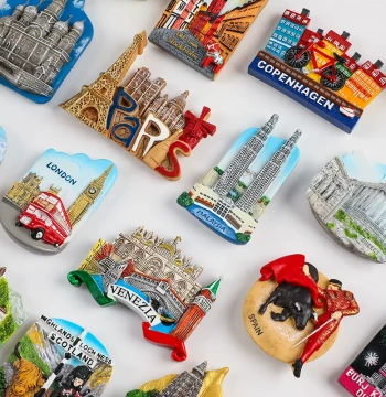 3D Creative Refrigerator Magnets Featuring Cities and Countries Worldwide, Travel Souvenirs from Paris and Beyond