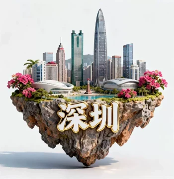 Shenzhen Cultural Creative Refrigerator Magnet 2025 New Metal 3D Magnetic Sticker Guangdong Shenzhen Travel Souvenir Gift