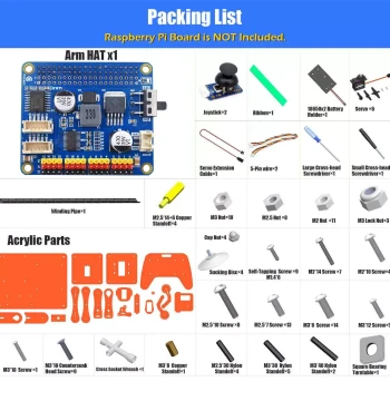 Gewu Creative Raspberry Pi 5-Axis Robotic Arm Python Programming Learning Kit