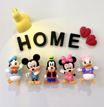 Cute Mickey Mouse 3D 3D Fridge Magnet Creative New Style Personalized Cartoon Anime Magnetic Decoration