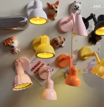 2026 Creative New Light-Up Miniature Desk Lamp Mini Dog Fridge Magnet Magnetic Personalized Pegboard Decorative Magnet