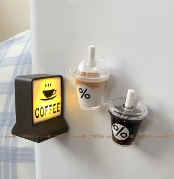 H-store Korea Ins Cute American Coffee Fridge Magnet Magnetic Sticker Coffee Shop Magnetic Decorative Magnet