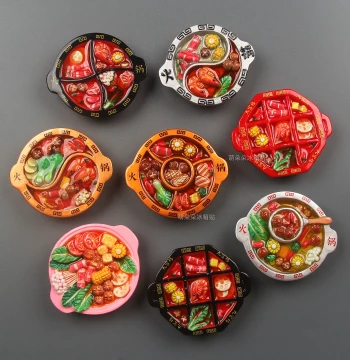 New Creative 3D Stereoscopic Chongqing Hot Pot Resin Refrigerator Magnet, Home Decor, Travel Souvenir