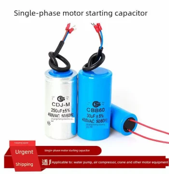 Motor Water Pump Start Capacitor 450V Single-Phase Pump Motor 220V Start Run Capacitor 250UF 40UF 300UF