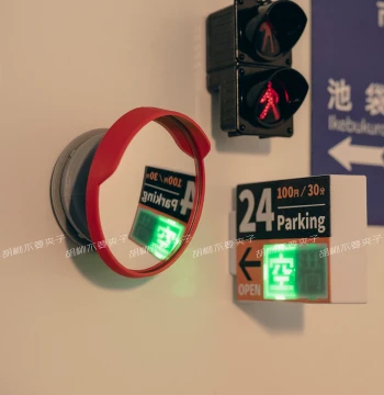 Convex Corner Mirror Fridge Magnet, Creative Office Pegboard Magnetic Decoration, Wide-Angle Small Ornament