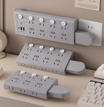 Power Strip Pure Copper with USB Fast Charging Rotatable Multi-Outlet
