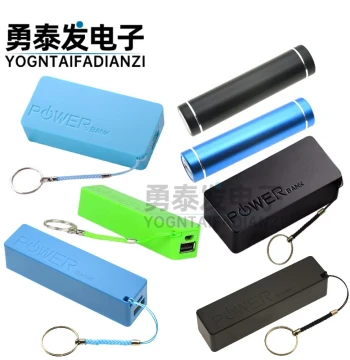USB Portable Power Bank Solder-Free DIY Kit, 1-Cell 18650 Battery Charger, DIY Power Bank Battery Case, Black
