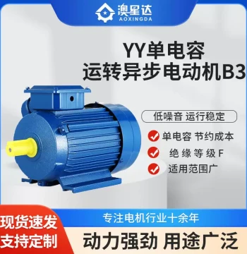 YL Single-Phase Single-Capacitor Start Motor B3 for Packaging Machines, Ovens, and Other Mechanical Equipment