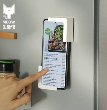 Kitchen Magnetic Phone and Tablet Stand - Multi-Use Refrigerator Magnet Storage Rack and Creative Holder