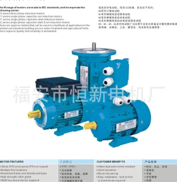ML Aluminum Case Single-Phase Dual Capacitor Start Motor ML100L1-4 2.2KW 220V Single-Phase Aluminum Case Motor