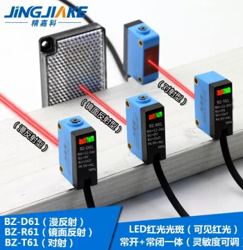 Square Photoelectric Switch Sensor: Diffuse, Retro-Reflective, and Through-Beam Types BZ E3Z-D61 R61 T61