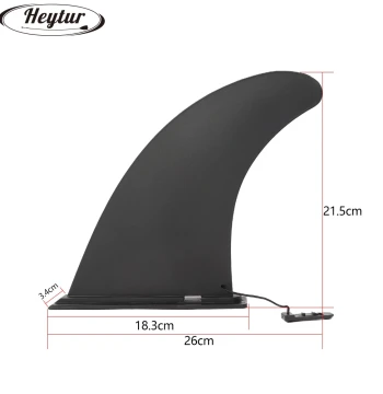 Surfboard & SUP Paddleboard Tail Fin: Large Fish Slip-In Design with Detachable Rudder