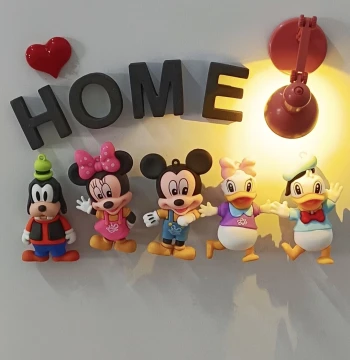 Cute Mickey Mouse 3D Stereo Refrigerator Magnet, Creative New Personalized Cartoon Anime Magnetic Decoration