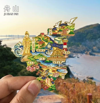 Zhoushan Putuoshan Travel Refrigerator Magnet, Nanhai Guanyin, Dongji Island, Shengsi Islands City Cultural Creative Souvenir