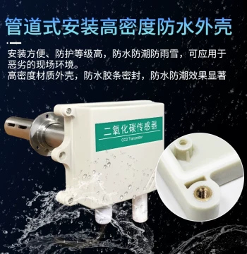 Pipeline CO2 Sensor RS485 Industrial/Agricultural Detection Analog CO2 Gas Concentration Transmitter