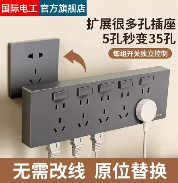 86-Type Expandable Socket Panel Multi-Function Converter