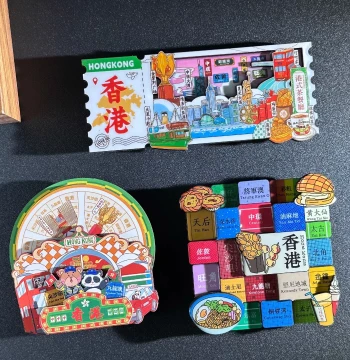 2026 New Hong Kong Macau Taiwan City Refrigerator Magnets Hong Kong Causeway Bay Macau Taiwan Travel Souvenir Wooden Magnets