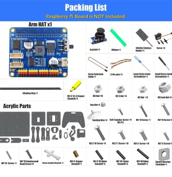 Gewu Creative Raspberry Pi 5-Axis Robotic Arm Python Programming Learning Kit