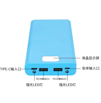 8-Slot 18650 Lithium Battery Box Solderless DIY Case with Digital Display Power Bank Shell Kit and LED