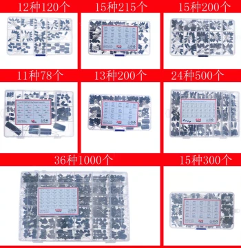 Common Aluminum Electrolytic Capacitor Kit 10V 16V 25V 50V 400V Through-Hole 0.1uF~1000uF Full Series Components