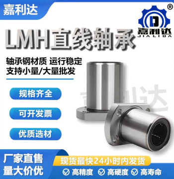 LMH20 Oval Flange Linear Bearing Ball Slide Stainless Steel with Base Shaft Slide Bearing Double Chamfered
