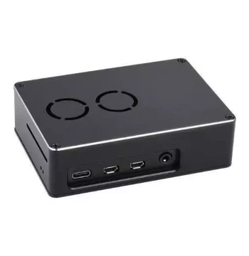 Raspberry Pi 4 Dedicated Cooling Dual-Fan Case, Frosted Aluminum Alloy Chassis