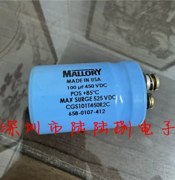 MALLORY 100uF 450VDC 400V 100uF Mallory Imported Screw Terminal Electrolytic Capacitor In Stock