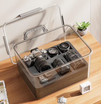 Camera Moisture-Proof Box Camera Lens Specialized Storage Box Hygrometer Desiccant Moisture-Proof Storage Case Photography Equipment Portable Dehumidifying Constant Temperature Cabinet DSLR Digital Camera Sealed Dust-Proof Drying Box