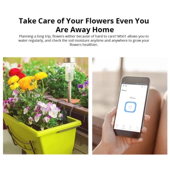 Smart Soil Moisture Sensor, Water Content Testing and Monitoring Device for Flowers and Gardening