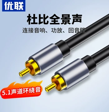 Youlian Coaxial Audio Cable SPDIF, Pure Copper Digital Cable for TV, Amplifier, Subwoofer, and 5.1 Speaker Systems