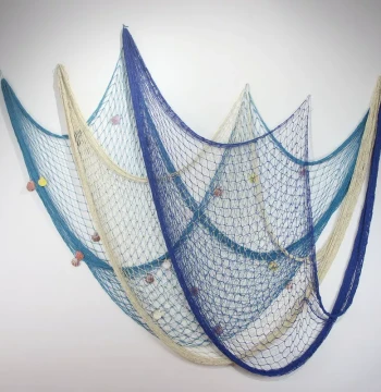 Mediterranean Style Thick Line Fishing Net Decorative Net Hanging Ornament for Kindergarten Background Photo Wall, Fish Net Wall Decor and Hanging