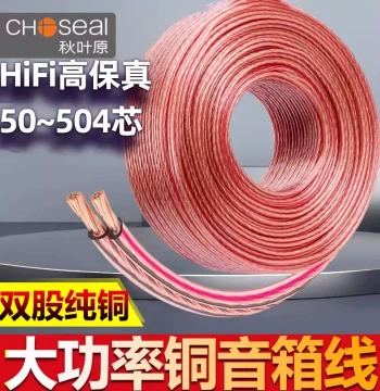 Choseal Professional Speaker Cable Dedicated Audio Wire for Speakers Pure Copper Hi-Fi Audiophile Engineering Line