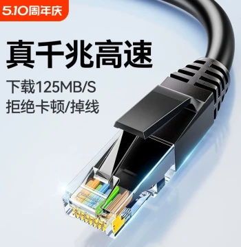 Gigabit Ethernet Cable for Home Use, Cat6 Router to Computer Connection Cable, 10-Gigabit Flat Cable 5m/10m with RJ45 Connectors for Laptops