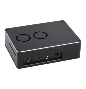 Waveshare Raspberry Pi 4th Gen Dedicated Dual Cooling Fan Case with Frosted Finish Aluminum Alloy Chassis