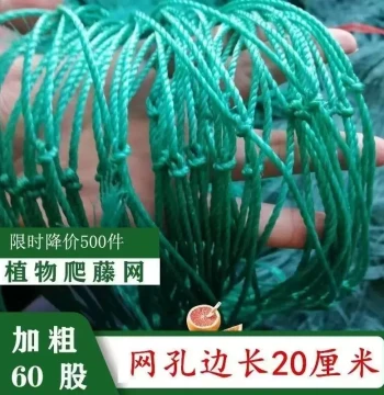 Plant Climbing Net for Vegetable Gardens - Support Mesh for Beans, Loofah, Cucumbers, Bitter Melons, Passion Fruit, and Flowers