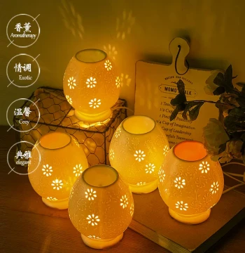 Ceramic Plug-in Aromatherapy Lamp Essential Oil Lamp Night Light Beauty Salon Incense Lamp Dimmable Light Night Light