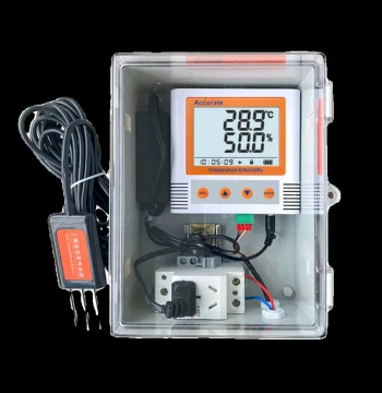 Soil Temperature and Humidity Sensor with Transparent Waterproof Housing, Agricultural Greenhouse Monitor and Soil Moisture Transmitter
