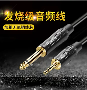 Audio Adapter Cable - 3.5mm Female to 6.5mm Male (1/4 inch), 2-Core Converter for Computer, Phone to Amplifier, Speaker, Sound System, and Mixing Console