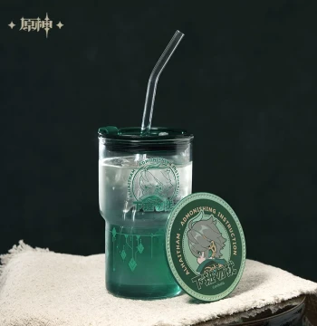 [Genshin Impact Official] Alhaitham Theme Impression Series Lidded Straw Water Cup Gift Box - Color Changes When Cold