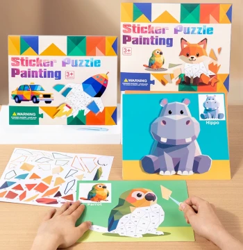 Children's 3D Geometric Collage Art - 3D Educational Toy for Kindergarten Focus Training, DIY Craft Stickers