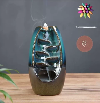 Direct Factory Supply Cross-Border Ceramic Vase Backflow Incense Burner, Creative 'Success on Both Sides' Design, Home Decor Ornament
