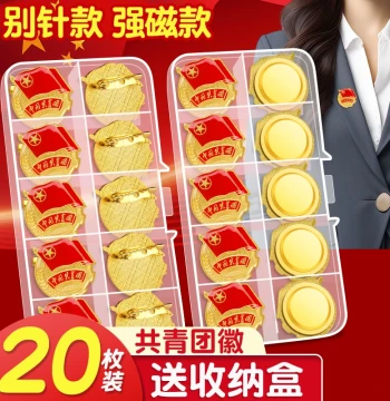 Authentic Communist Youth League Emblem - Standard Magnetic Pin Badge for Middle and High School Students, 2025 Official New Version, Strong Magnet Clasp, Wholesale for Schools and League Members