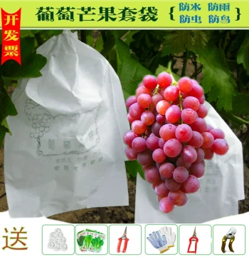 Specialized Grape Bags White Rainproof Anti-Bird Anti-Insect Shine Rose Semi-Transparent Wax Apple Mango Loquat Paper Bags