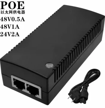 PoE Power Supply 48V1A / 24V2A - Bridge Adapter for AP, Network Surveillance Cameras, and PoE Power Modules