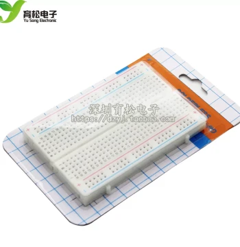 High-Quality Breadboard 400 Holes Red/Blue Wires Mini Small Breadboard Experiment Board Length 8.5CM Width 5.5CM
