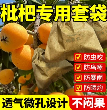 Loquat Fruit Bagging Bags - Universal Protection Against Insects, Birds, Heavy Rain, and Flies for Apples, Pears, Lemons, and Mangoes