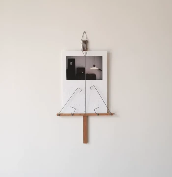 Daily Selection Myanmar Teak Japanese Atmosphere Decorative Calendar Wall Rack