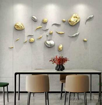 Modern Home Stone Wall Hanging Abstract Decor for Studio - Creative Background Wall Ornament
