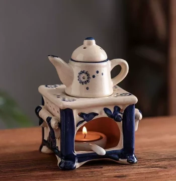 Aromatherapy Candle Lamp for Home Indoor Use, Ceramic Essential Oil Burner and Aromatherapy Light