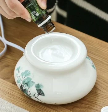 Timer Constant-Temperature Electronic Aroma Diffuser, Ceramic Aromatherapy Lamp, Electric Essential Oil Lamp, Plug-in Incense Burner